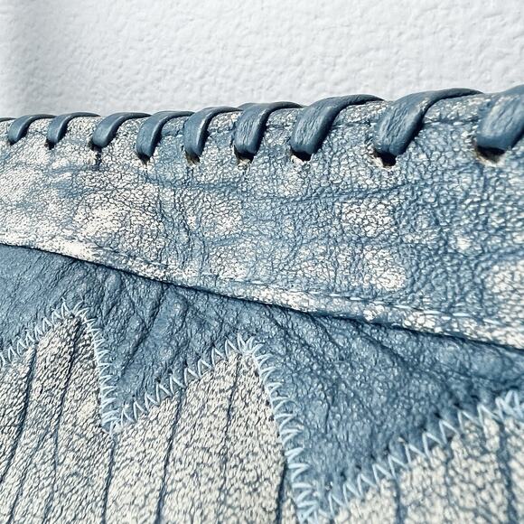 Vintage 90s Leather Fringe Shoulder Bag by VIVA Bags of California Boho Western - Picture 9 of 16